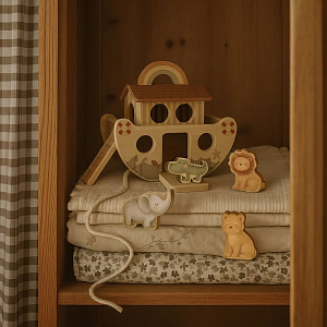 Ковчег деревянный Mrs. Ertha "Noah's Ark", бежевый